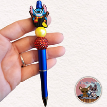 Load image into Gallery viewer, Wizardry Blue Alien Beaded Pen
