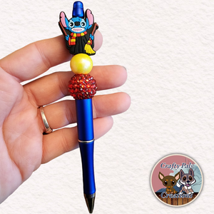 Wizardry Blue Alien Beaded Pen