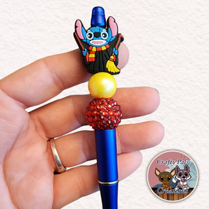 Wizardry Blue Alien Beaded Pen