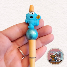 Load image into Gallery viewer, Blue Monster Beaded Pen
