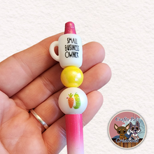 Load image into Gallery viewer, Small Busn Owner Mug Beaded Pen
