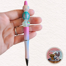 Load image into Gallery viewer, Viking Weave Beaded Pink to White Pen
