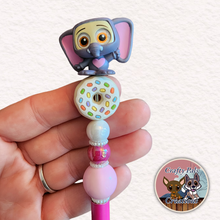 Load image into Gallery viewer, Cute Elephant Topper Beaded Pen
