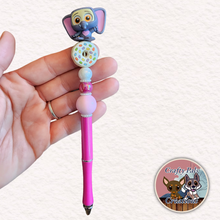 Load image into Gallery viewer, Cute Elephant Topper Beaded Pen
