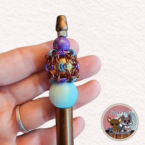 Chainmail Beaded Glitter Coffee Pen