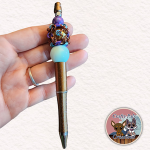 Chainmail Beaded Glitter Coffee Pen