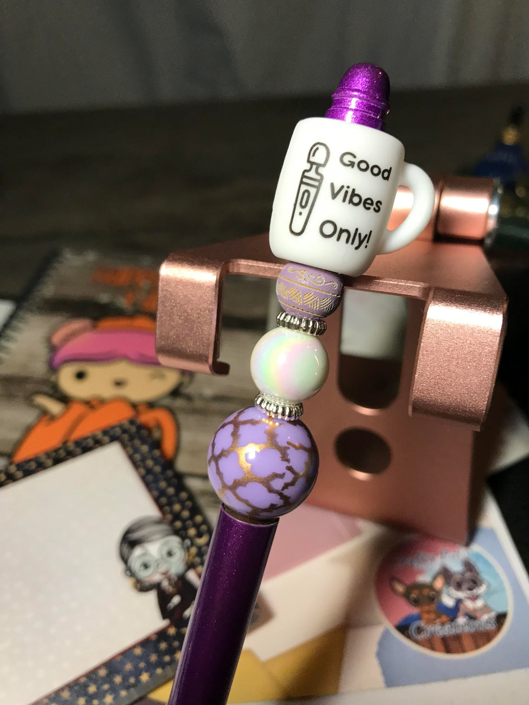 Good Vibes Only Beaded Pen
