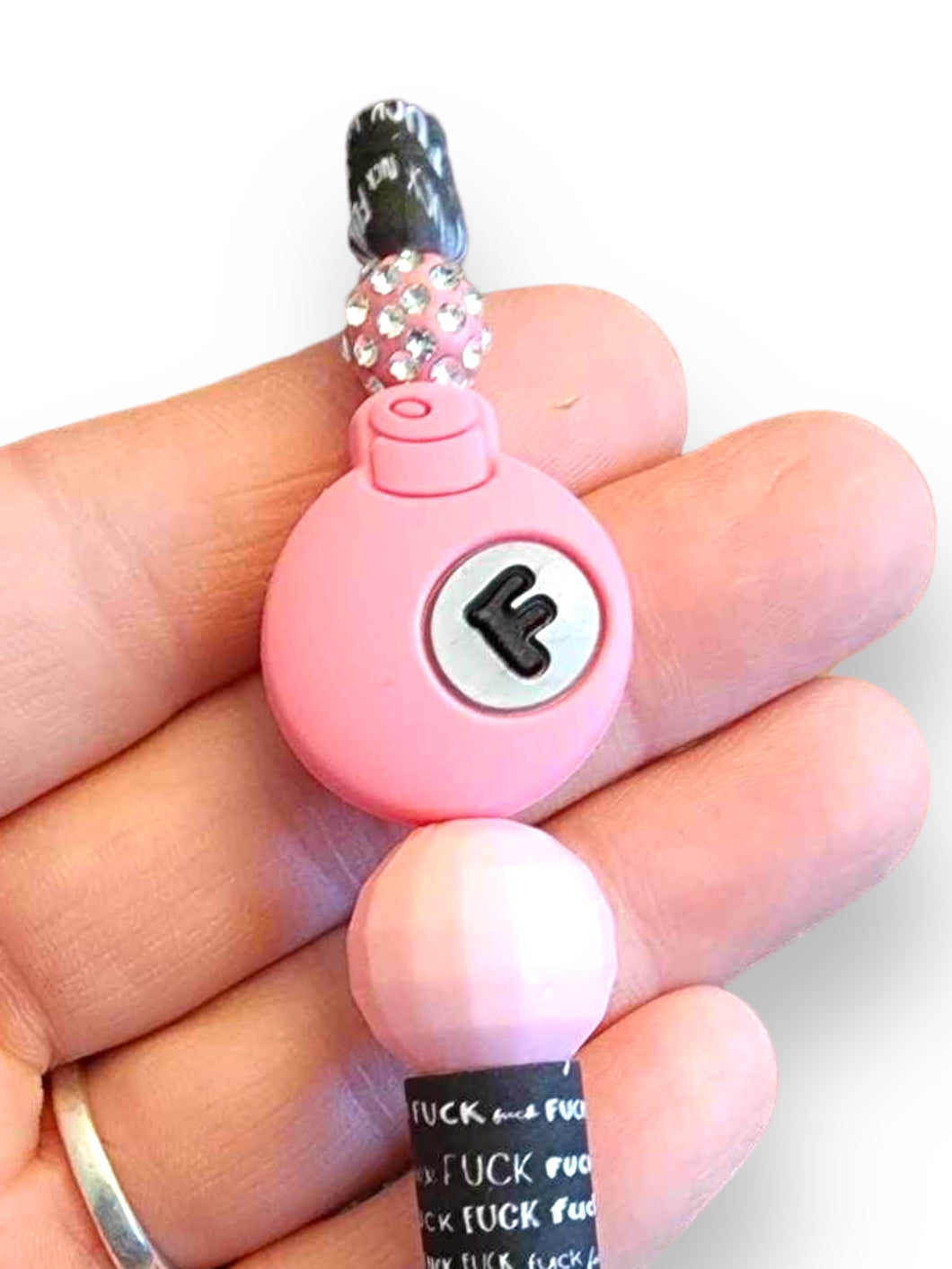 Pink F-Bomb Beaded Pen
