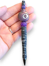 Load image into Gallery viewer, Purple F-Bomb Beaded Pen

