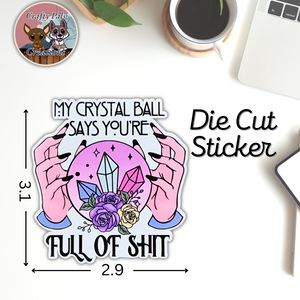 My Crystal Ball Large Die Cut Sticker