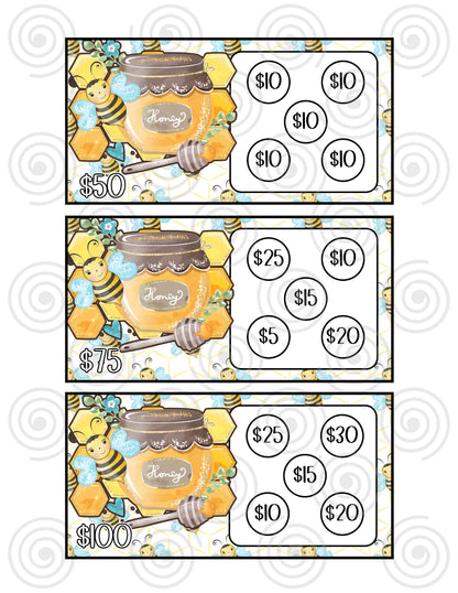 Printable Savings Tracker - Happy Bee - Mini Savings Challenge