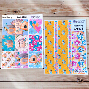 Bee Happy Weekly Planner Stickers - A-La-Carte