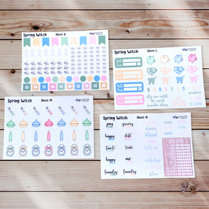 Spring Witch Weekly Planner Stickers - A-La-Carte