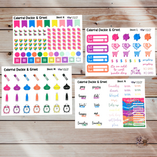 Load image into Gallery viewer, Colorful Duckie &amp; Groot Weekly Planner Stickers - A-La_Carte
