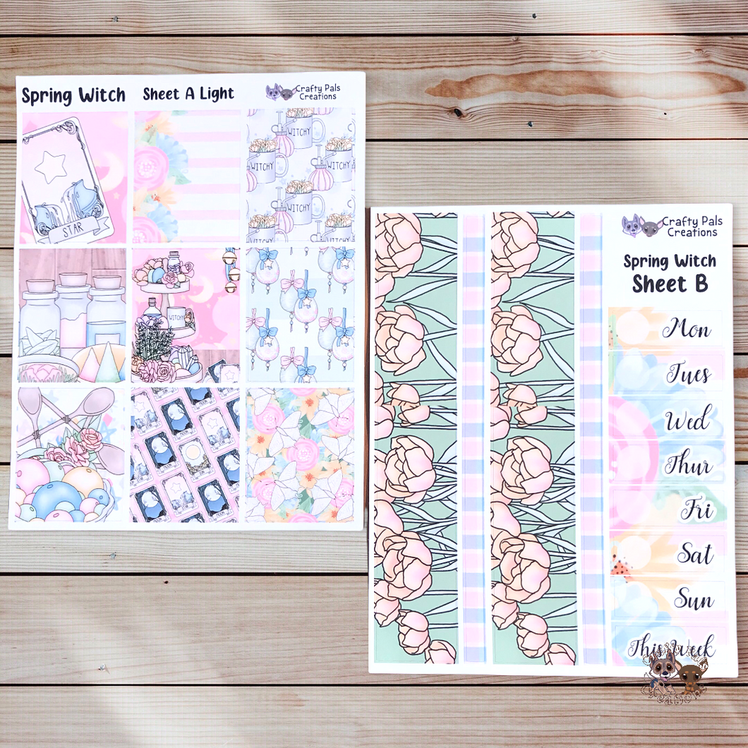 Spring Witch Weekly Planner Stickers - A-La-Carte