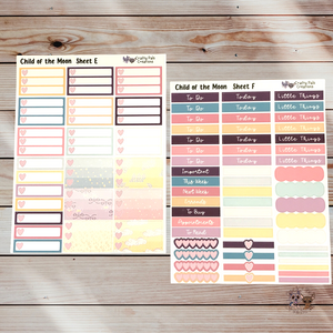 Child of the Moon Weekly Planner Stickers - A-La-Carte